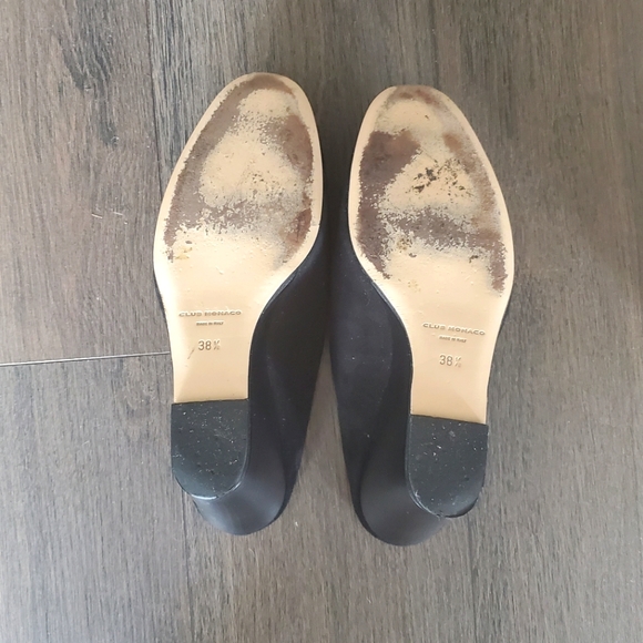 ๐ 3X HOST PICK ๐ Club Monaco Leather Mules Wedges - Picture 14 of 15